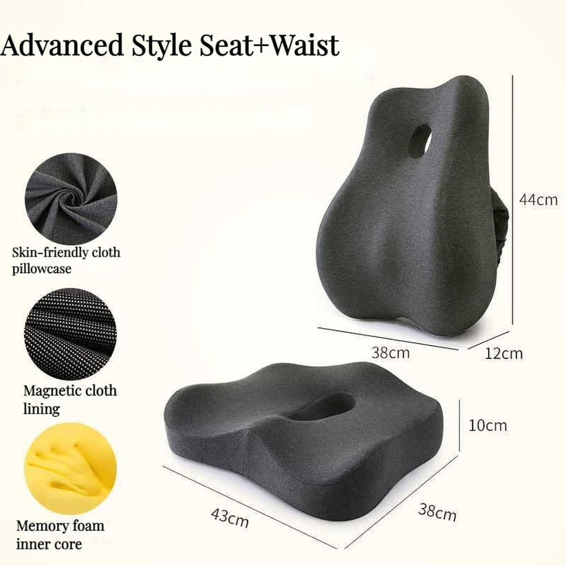 Healthy Body Line™ Memory Foam Cushion & Lumbar Support